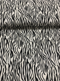 Crêpe Zebra Zwart Wit