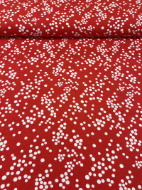 Viscose Polka Dot Red White