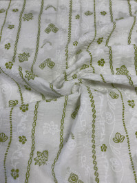 COTTON EMBROIDERY LIME GREEN