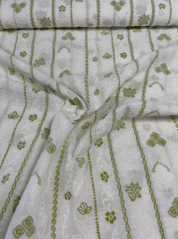 COTTON EMBROIDERY LIME GREEN