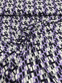 Viscose Diagonal Square purple