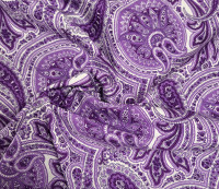 Cotton Poplin Purple Paisley