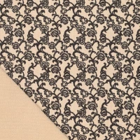 Corduroy Stretch Flowers Beige