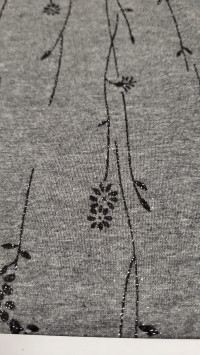Little flower jersey grey