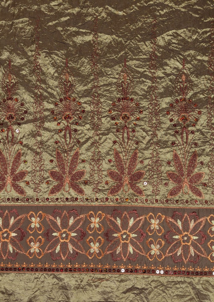 Embroidered Taft Olive