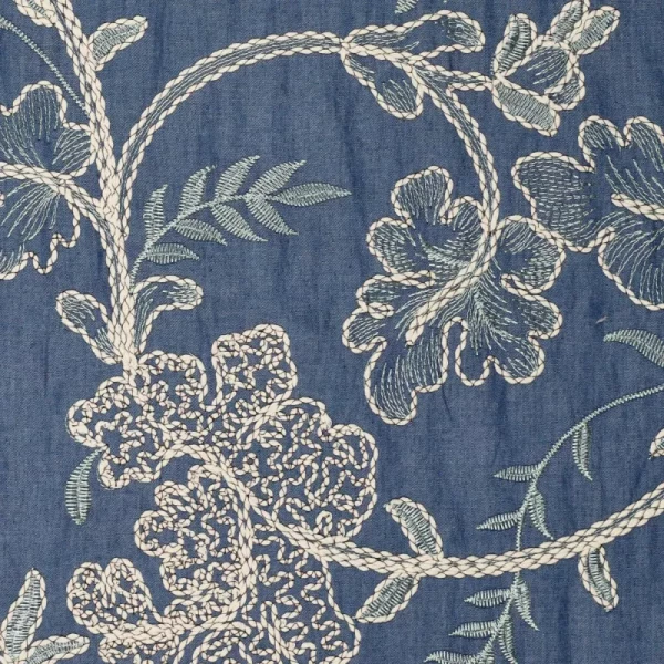 Denim Embroidery Blue