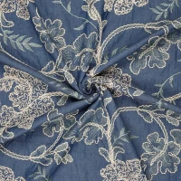 Denim Embroidery Blue