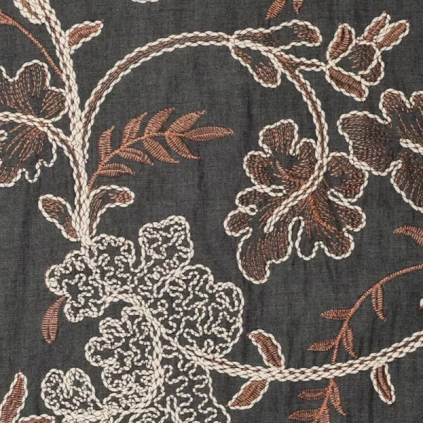 Denim Embroidery Grey