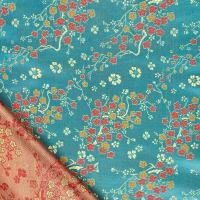 Blossom Brokaat Turquoise