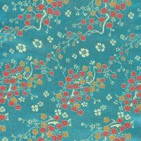 Blossom Brokaat Turquoise