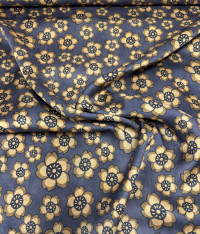 A La Ville Flowery Blue Satin