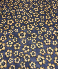A La Ville Flowery Blue Satin