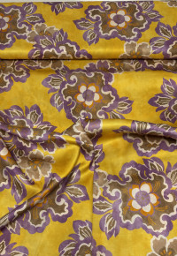 A La Ville Yellow Lilac Flower Satin