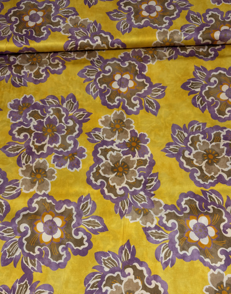 A La Ville Yellow Lilac Flower Satin