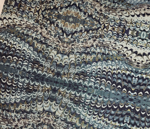 Jacquard Abstract  Blue
