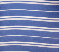 Woven Cotton Stripe Blue