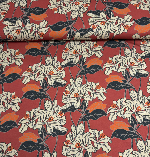 JERSEY WARM RED FLOWER