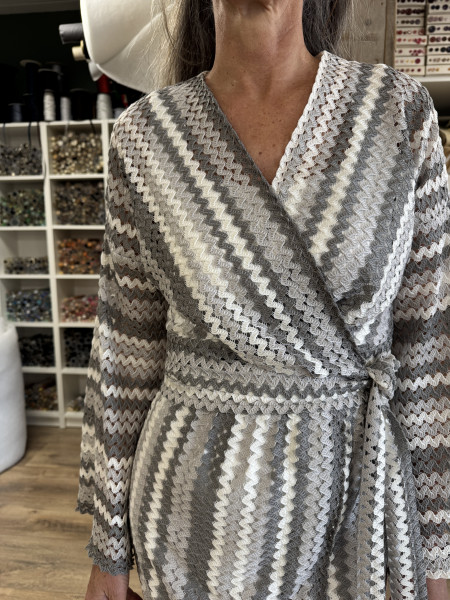 Crochet look al like Grey White