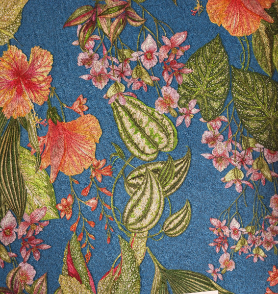 Knitted Flowery Blue