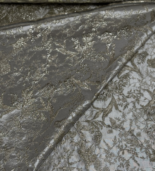 Metallic Brocade Silver