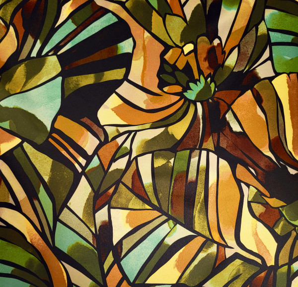 A La Ville Satin Green Autumn