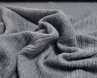 Knitted Wool Blend Rib Blue