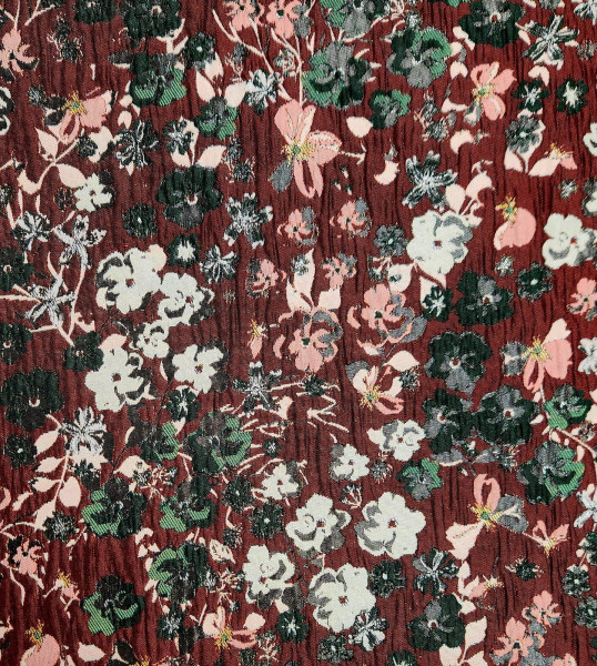 Jacquard Fleurie Burgundy