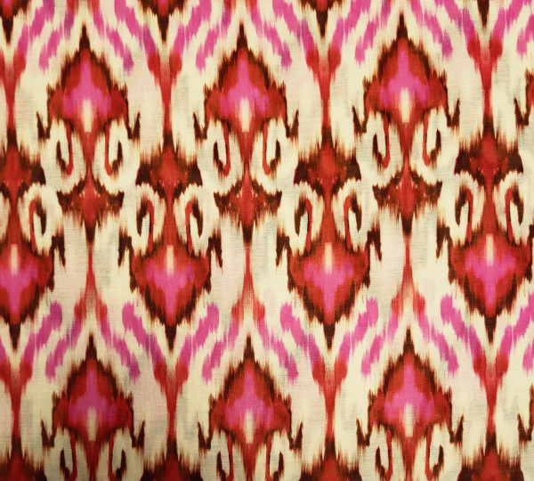 Viscose Ikat Pink