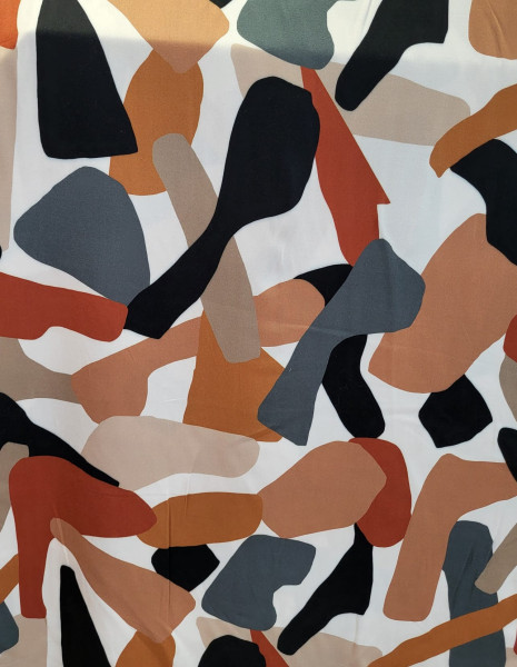 Viscose Graphic Brown