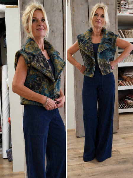 Gilet Pakket Wolblend Blue